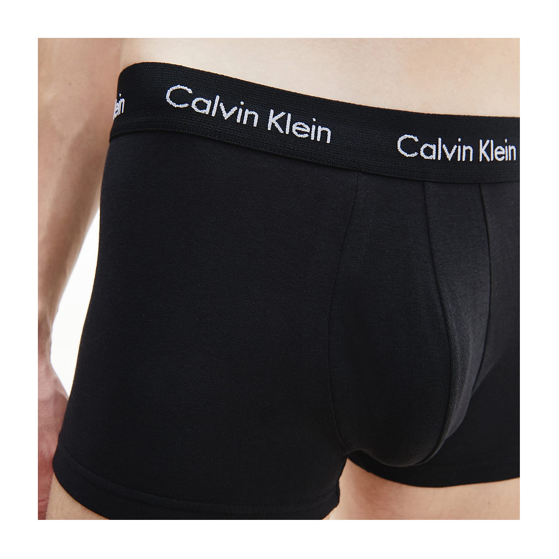 Calvin Klein Bawełna Stretch 5-pak Low Rise Trunk, wszystkie czarne, Czarny (czarny W. Czarny Wb), M