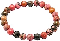 Vista 546 de Amazing Gemstone Pulsera de cristal para mujeres y hombres, pulsera de cristal curativo de protección, pulsera elástica con cuentas de piedras