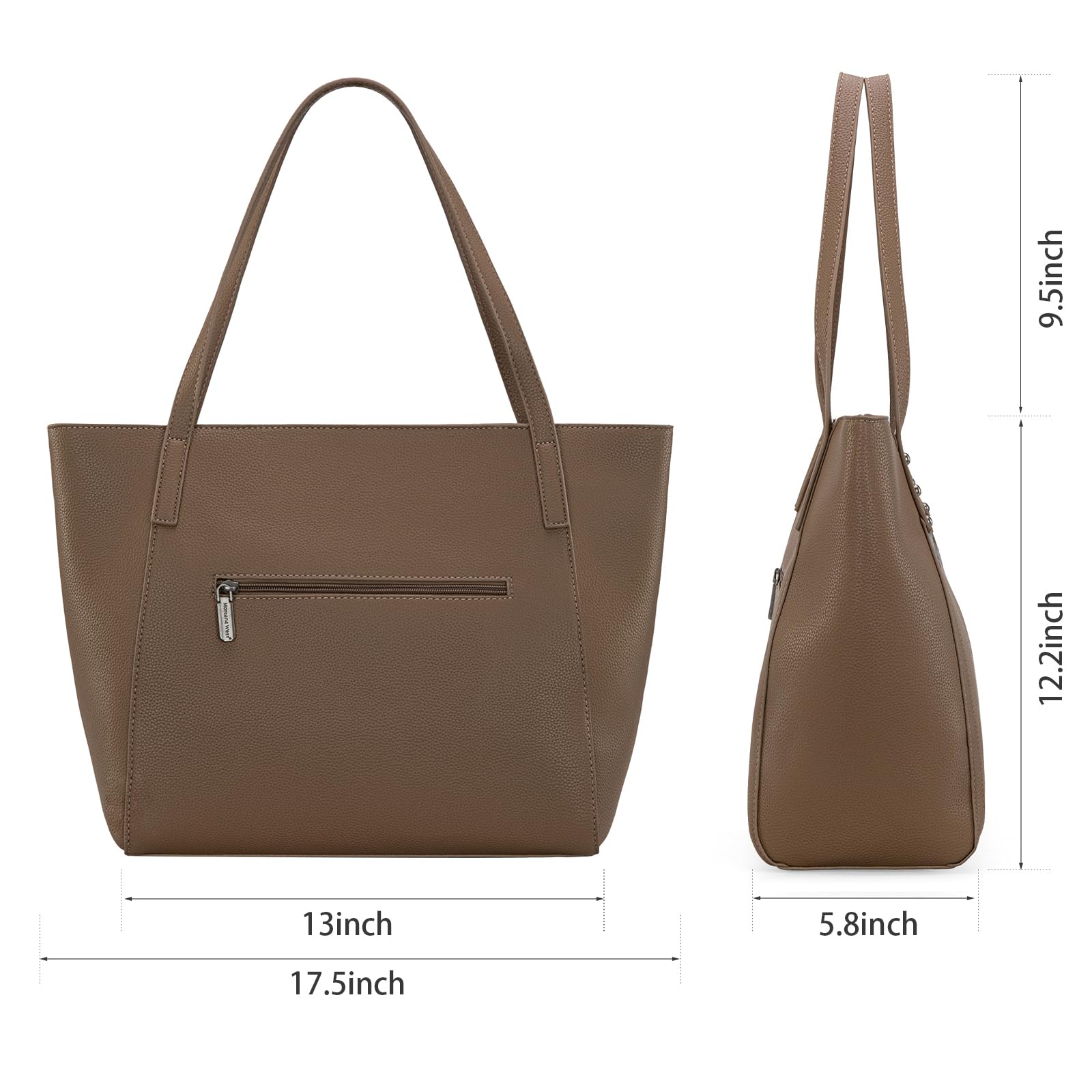 Montana West Large Tote Bag for Women Purses and Handbags Shoulder Bag: A-khaki