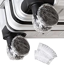 Suitcase Tire Cover, 100 Pieces, Transparent, Disposable Wheel Protection Cover, Easy Installation, Prevents Floor Dirt During Storage, Prevents Rolling Prevention, Universal Size
