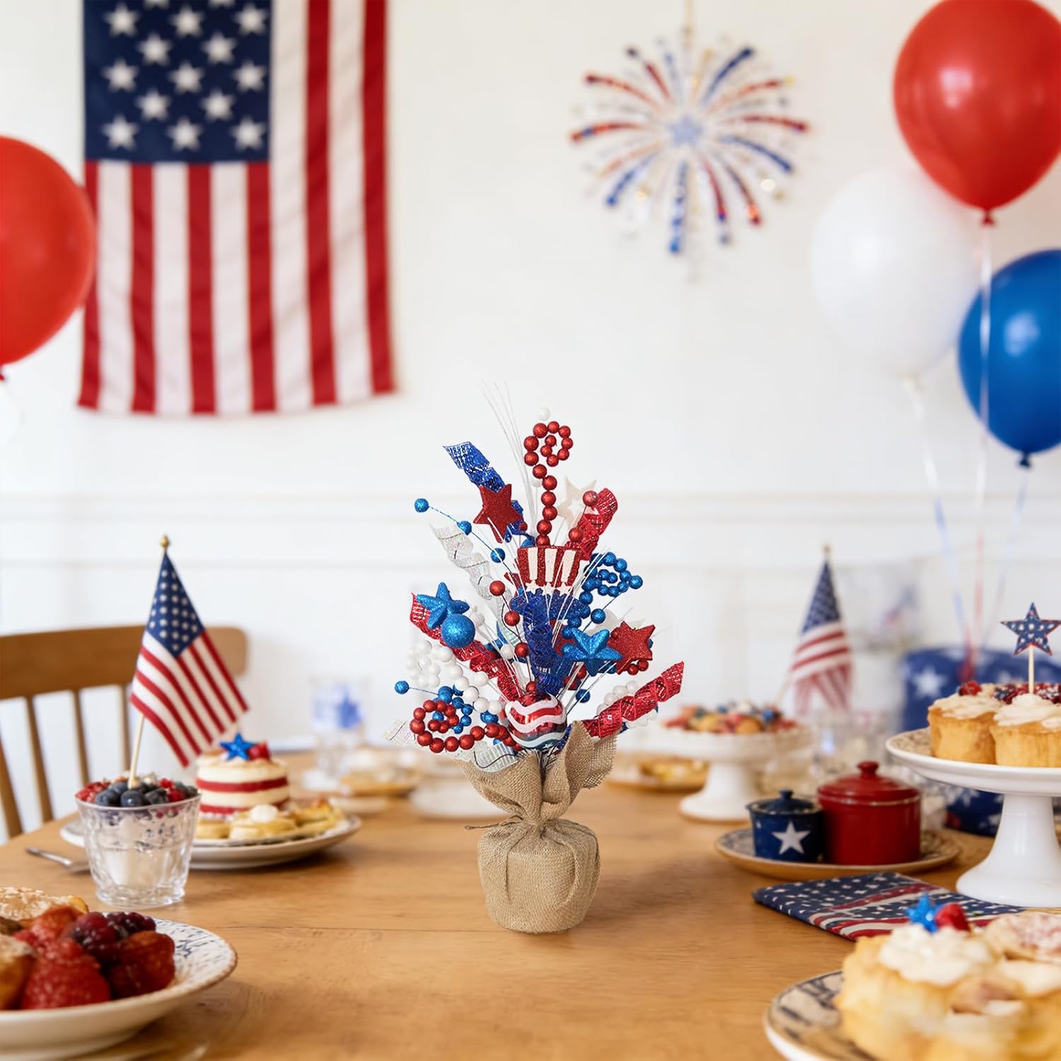 July 4th Day Tree Independence Patriotic