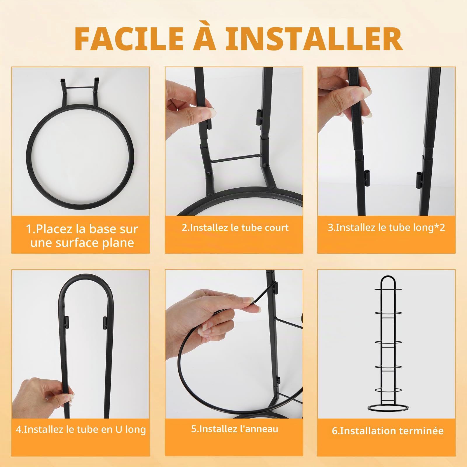 LURICO Support Ballon Foot à 5 Niveaux, Casier de Rangement de Balles, Amovible et Peu Encombrant, étagère de Rangement Robuste Pour Basketball, Football et Volley-Ball