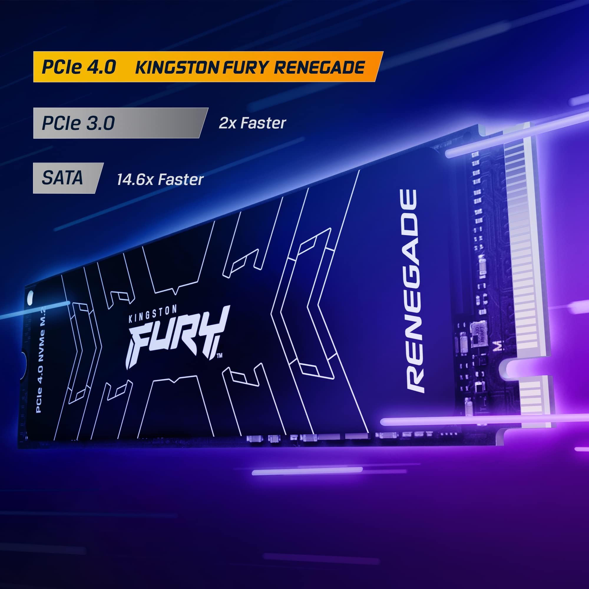 Kingston 2000 GB FURY Renegade PCIe 4.0 NVMe M.2 SSD Festkörper 