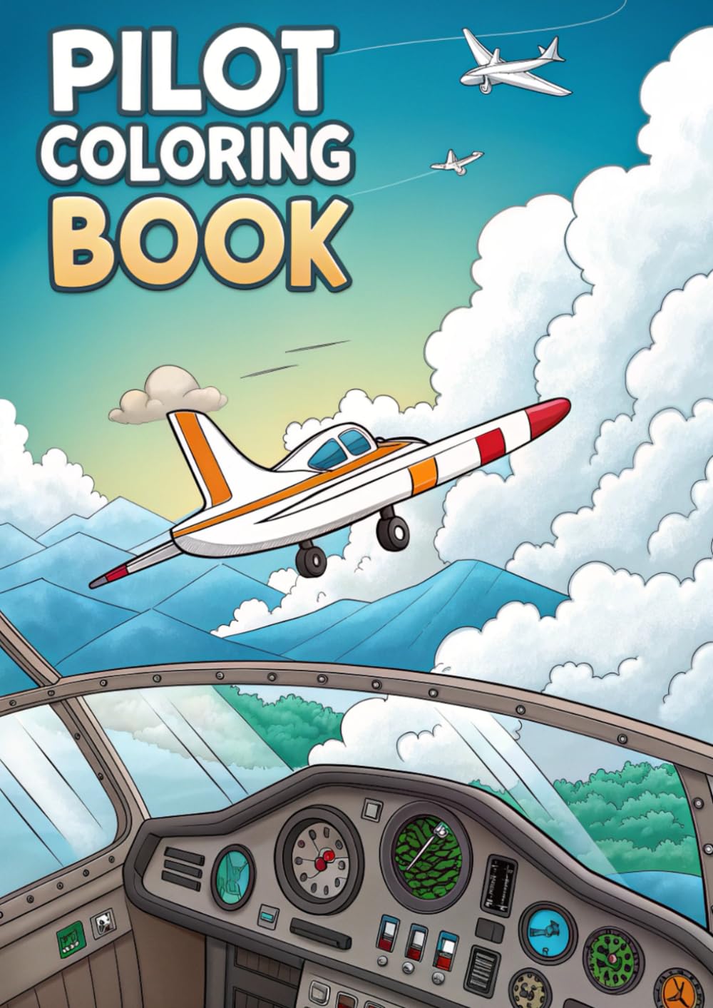 Pilot Coloring Book: Airplane & Aviation Art - 25 Procreate Pages: Fly high with stunning airplane, pilot, and aviation-themed coloring pages — ... love flight and creativity (Coloring Books)