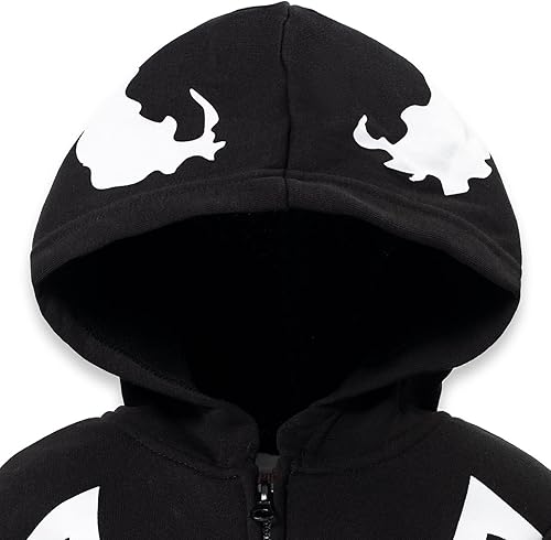 Miniatura 6 de Marvel Spider-Man Spider-Verse Venom - Sudadera con capucha y cremallera para niños pequeños y grandes
