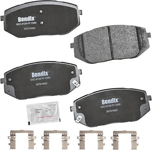 Vista 167 de Bendix Priority1 CFC1035 Pastillas de freno delanteras de cerámica para modelos seleccionados Chevrolet Aveo, Aveo5, Optra, Spark, Spark EV, Pontiac