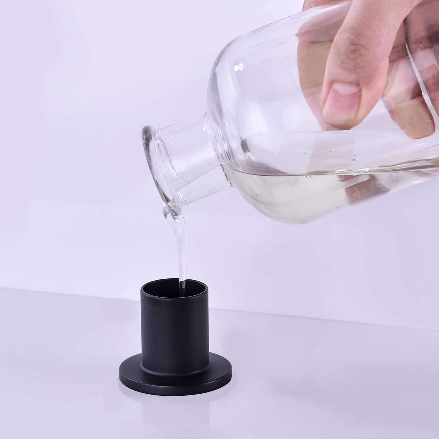 Kitchen Sink Soap Dispenser, Black Built-in Sink Dispenser with Solid Brass Pump Head, Spot Resist Stainless, Refillable Bottle for Dish Soap & Lotion