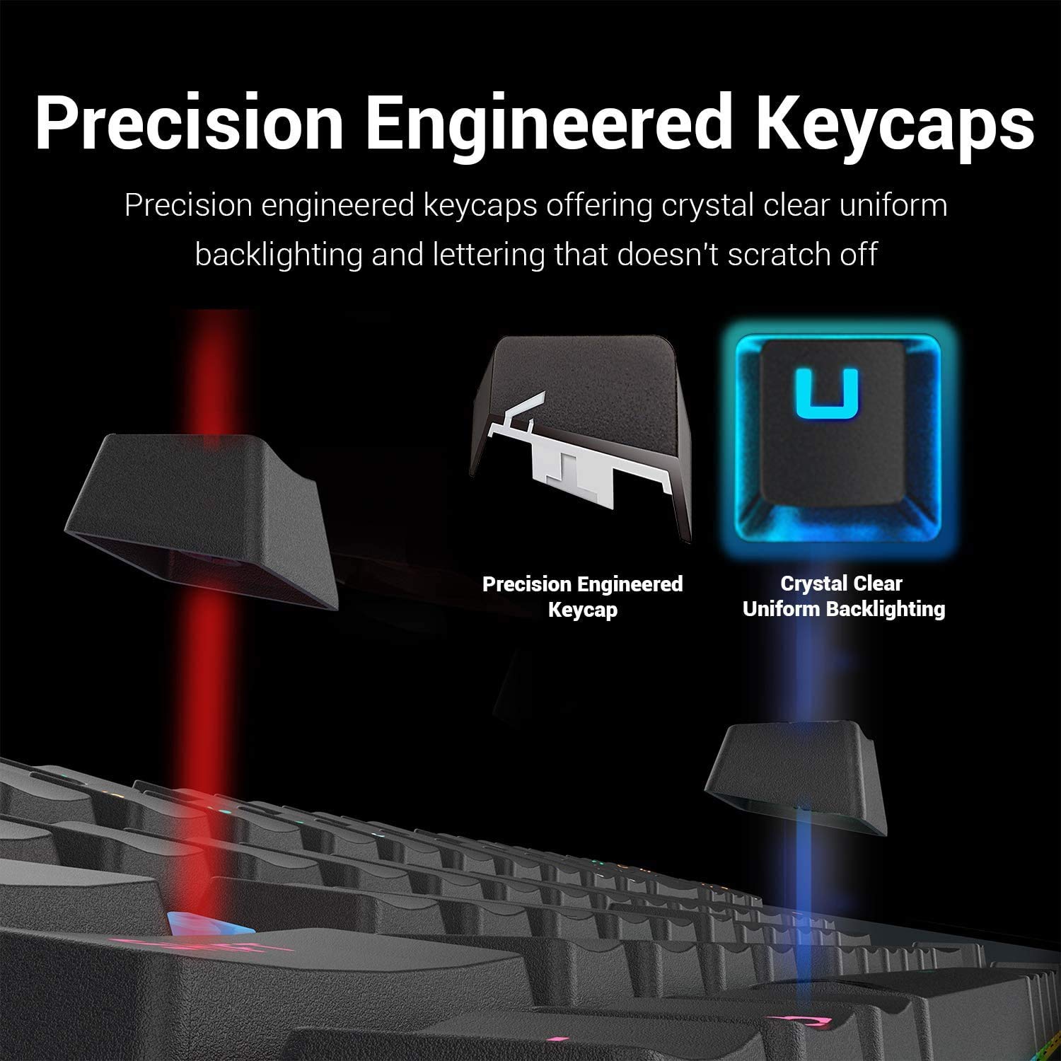 Redragon K599 Diemos TKL RGB Backlit Wired/2.4Ghz Wireless Anti - Ghosting Mechanical Gaming Keyboard with Red Switch (Black) (K599) — Amazon image 6