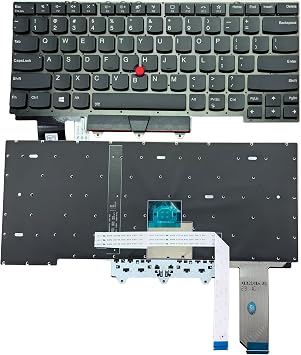 BestParts Backlit Laptop Keyboard Replacement for Lenovo Thinkpad E14 Gen 2 Gen 3 Gen 4, R14 Gen 2 Gen 3 Gen 4, S3 Gen 2 Gen 3 US Layout with Trackpoint Black Frameless