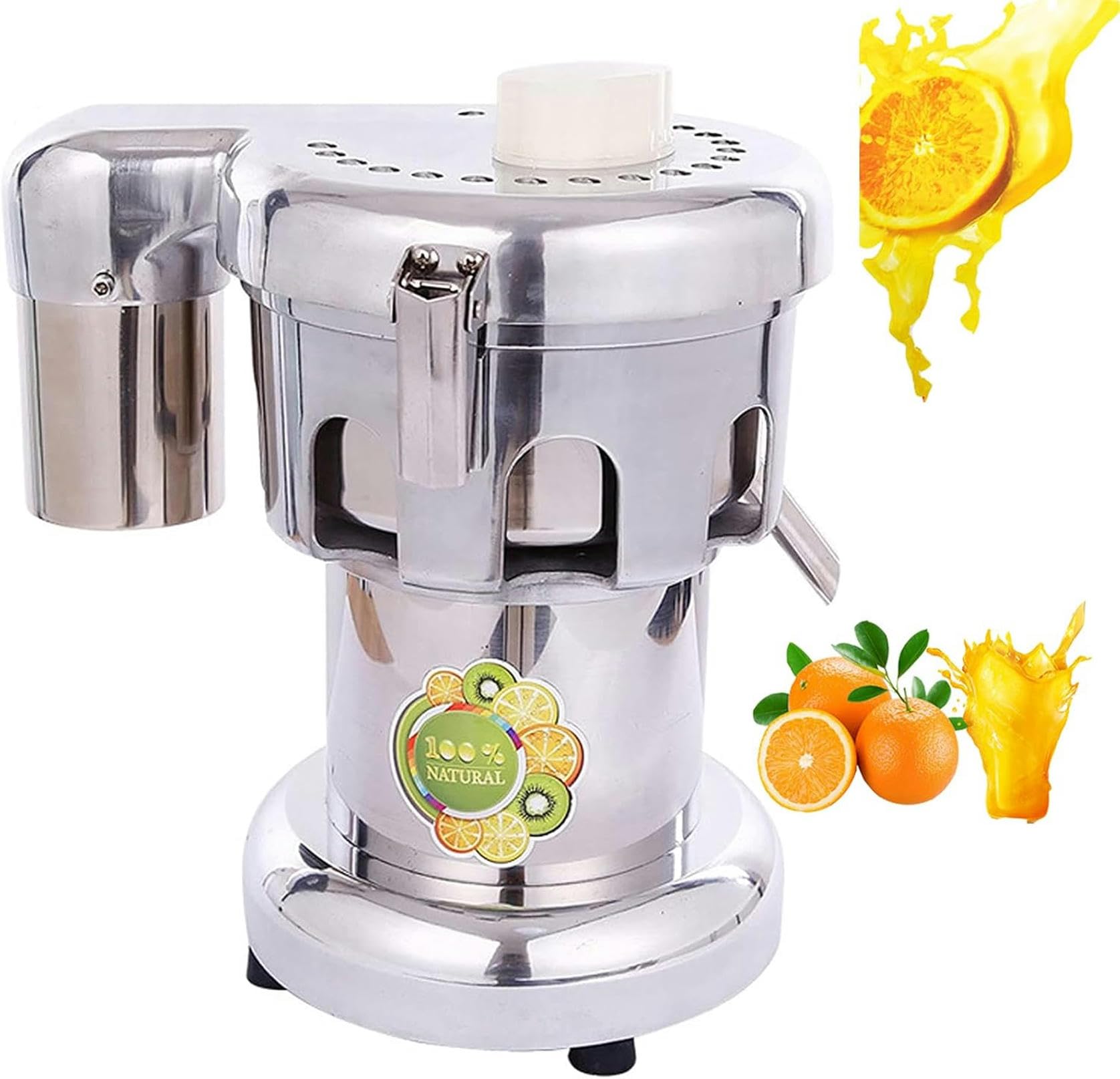 MYUYEE Commercial Juice Extractor, 370W Electric Extractor Press, Stainless Steel Centrifugal Juice Extractor, 2800r/min 80-120KG/H for Fruit & Vegeta