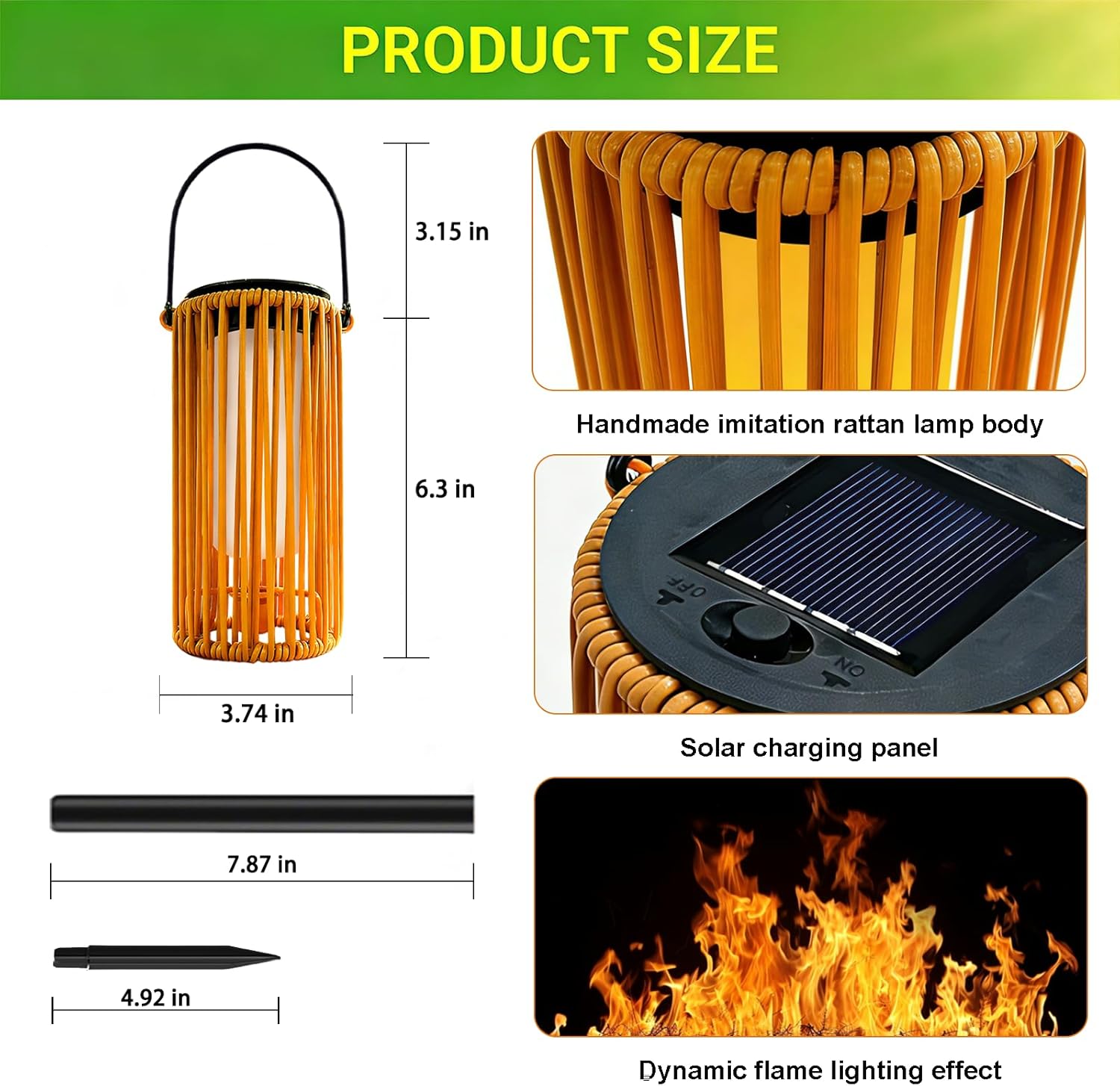 Solar Pathway Lights Outdoor Hanging Garden Decorations,Solar Lanterns Waterproof Flickering Flame Gifts for Women Mom Grandma,Decorative Lantern Stakes Outside for Lawn Yard Porch Tree