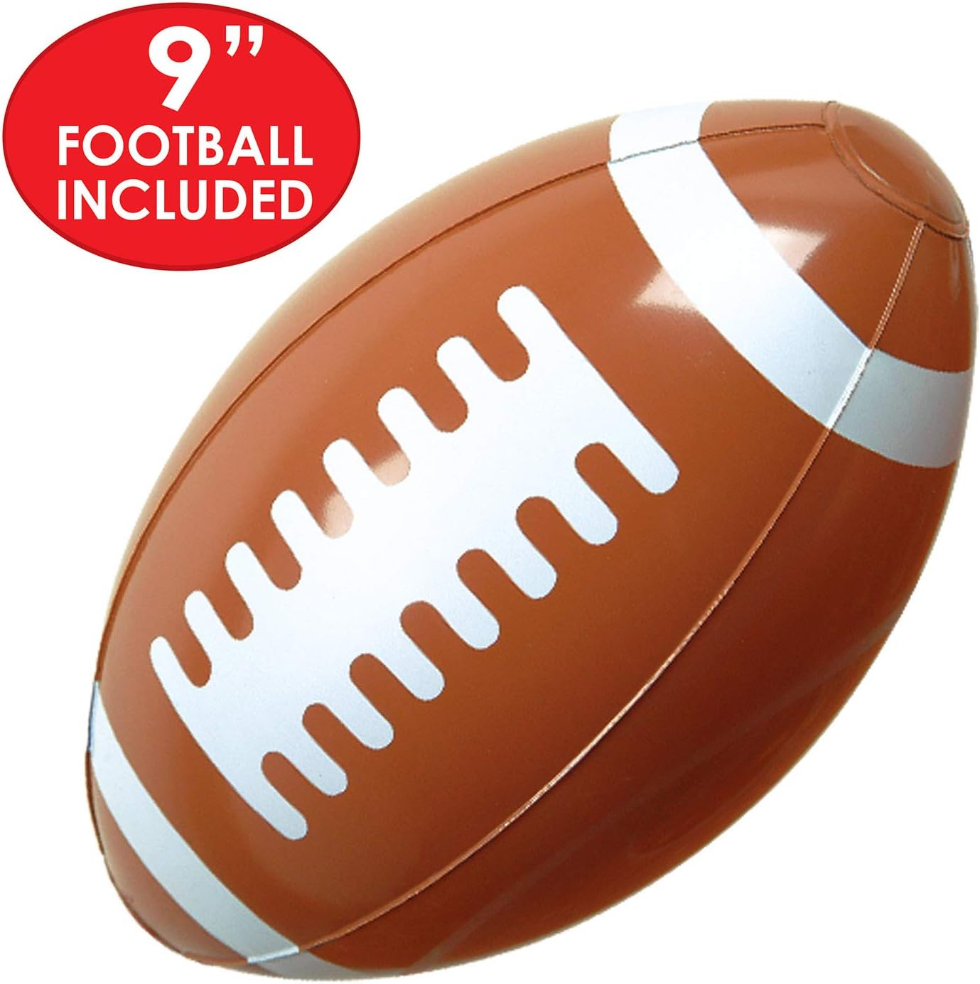 Beistle 6' 2" x 28" Inflatable Goal Post Drink Beverage Football Cooler For Game Day, Tailgate Party Supplies, Holds Approx. 60 12-Ounce Cans, Yellow/Green/White/Red/Brown