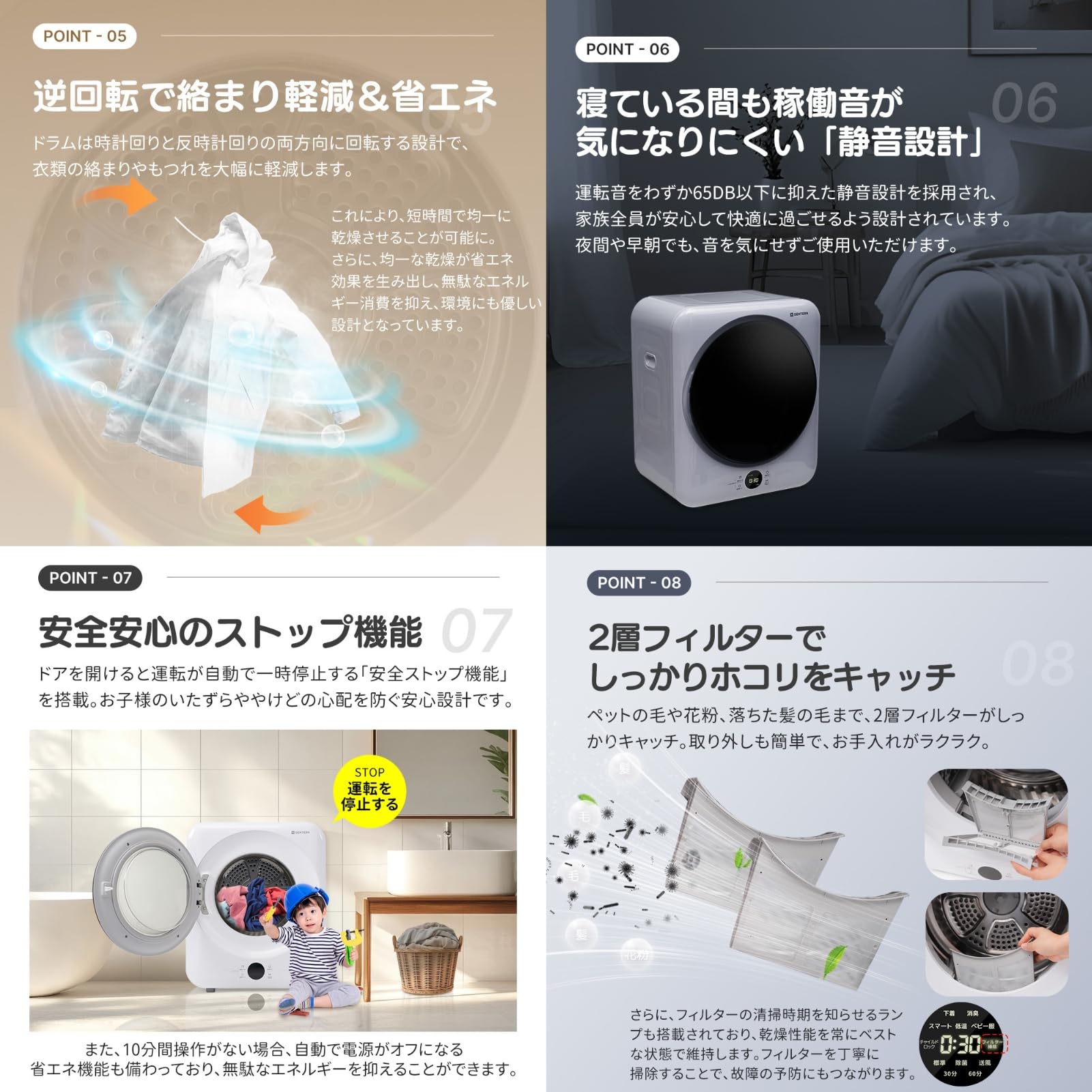 耐荷重15kg❣️衣類乾燥機　タイマー機能付き　簡単組み立て式　省エネ 梅雨対策 Amazon.co.jp: SOFTSEA 衣類乾燥機 4kg 大容量 タイマー 節電