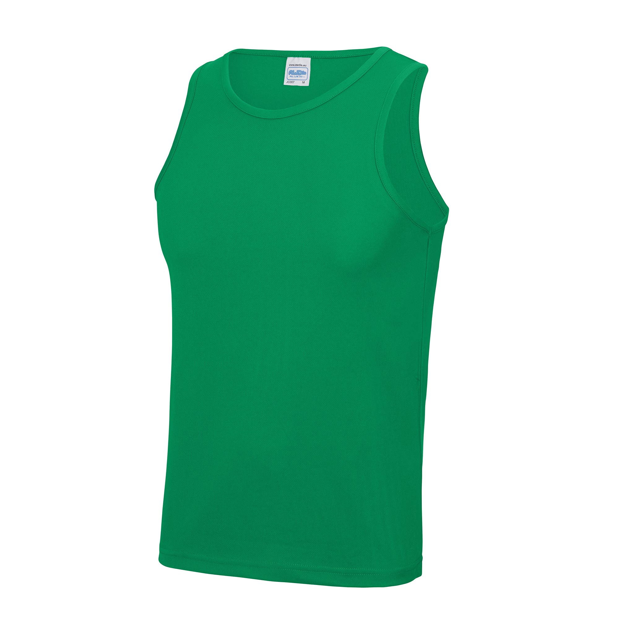 Just Cool Mens Sports Gym Plain Tank/Vest Top (M) (Kelly Green)