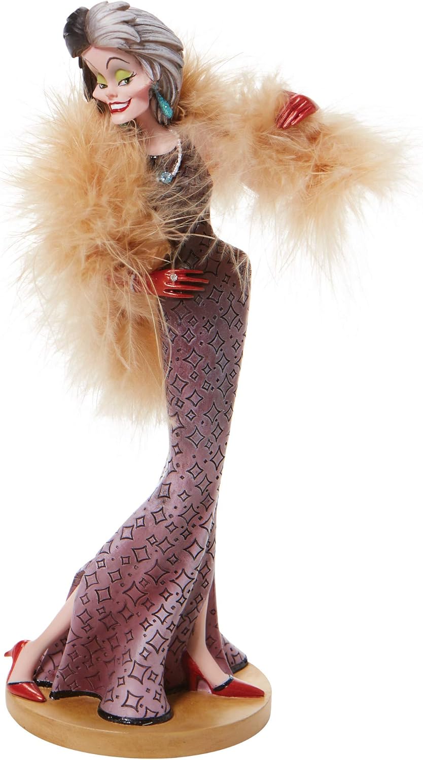 Enesco Disney Showcase Couture Force 101 Dalmatians Cruella de Vil Figurine, 8.46 Inch, Multicolor : Home & Kitchen