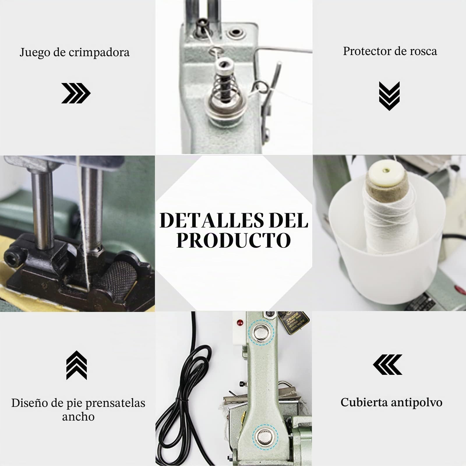 MXBAOHENG GK9-18 Máquina de Coser Portátil para Sacos, Lonas y Bolsas de Tejido/Arroz/Papel/Plástico - 800 rpm/min