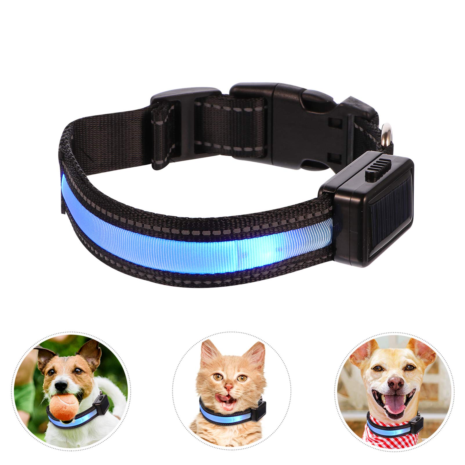 YARNOW 3juegos Collar Led Recargable para Collar USB Accesorio Luminoso Paseos