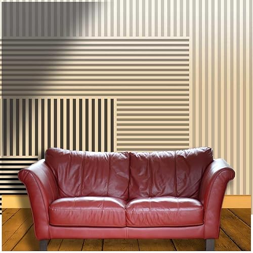 Miniatura 3 de Papel Tapiz para Pared De Sala Elegante Cabecera De Color Crema Calcomanía Geométrica Cuadros Paneles Para Inquilinos (Ancho) 98.4 pulgadas X (H) 91