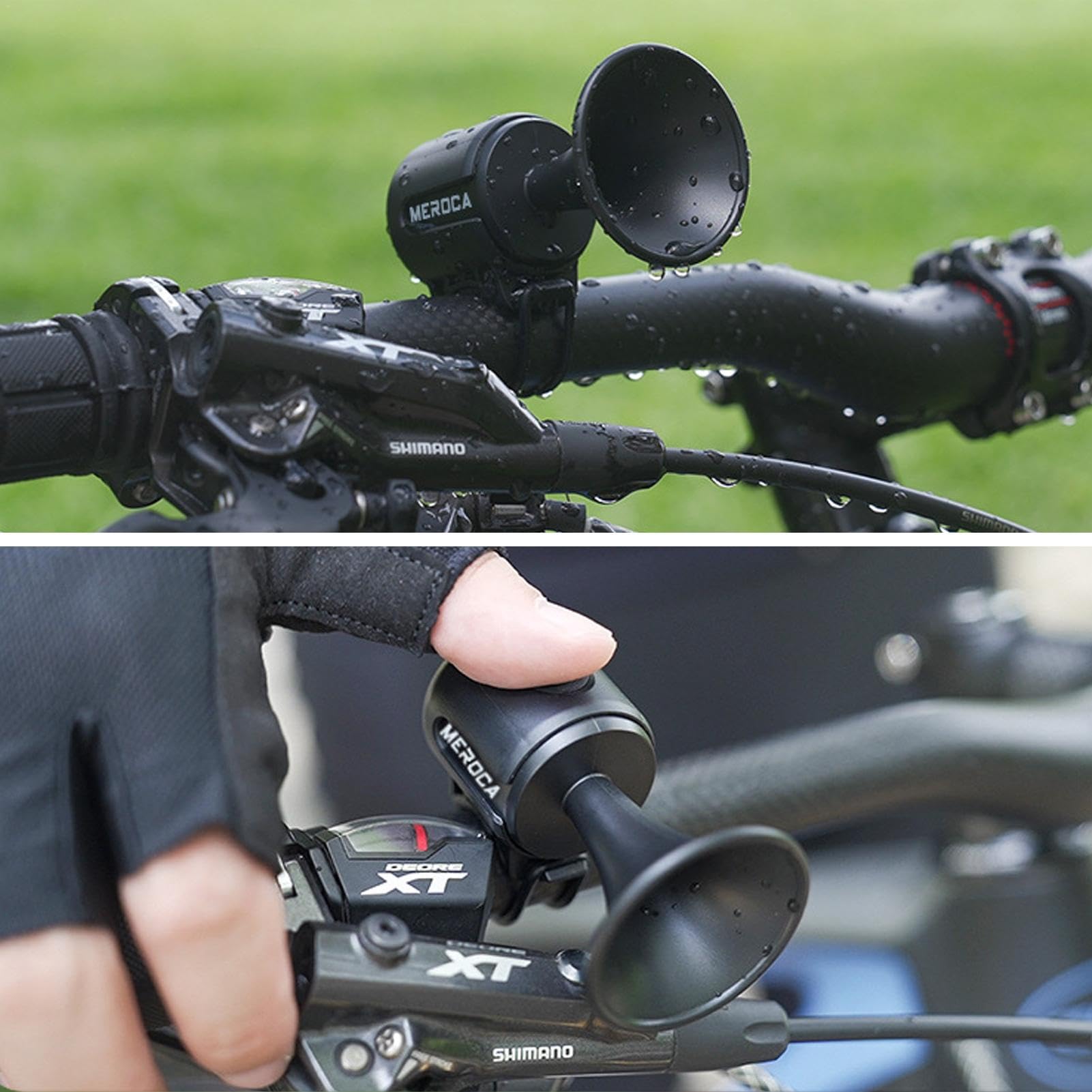 Alarma de bocina de bicicleta, 120 dB, súper fuerte, bocina eléctrica para bicicleta con botón de espera largo, funciona con pilas y IPX4, resistente al agua, timbre de bicicleta ruidoso para