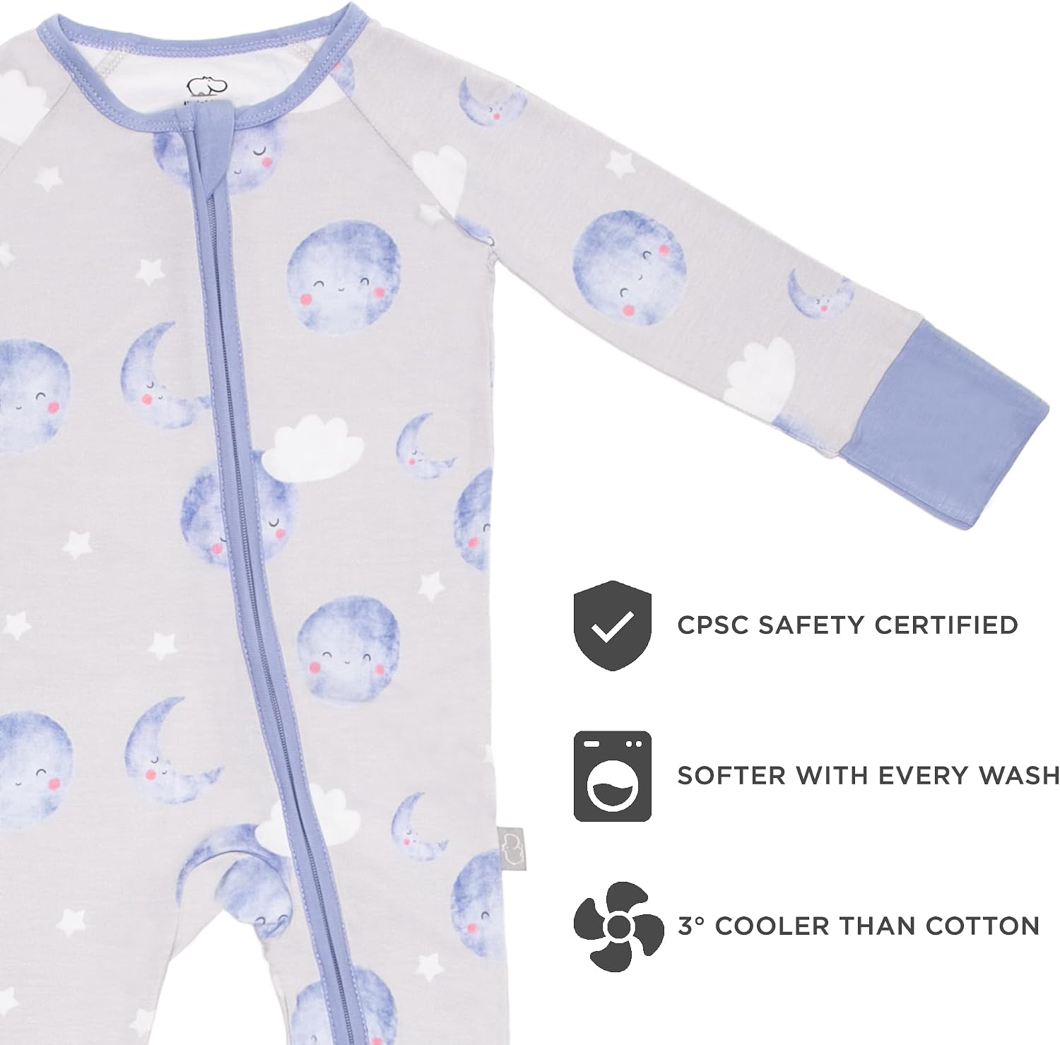 LittleHippo 2-Way Zipper Onesie Romper, Soft Spandex & Viscose from Bamboo One Piece Pajamas, Newborn, Baby Boys & Girls