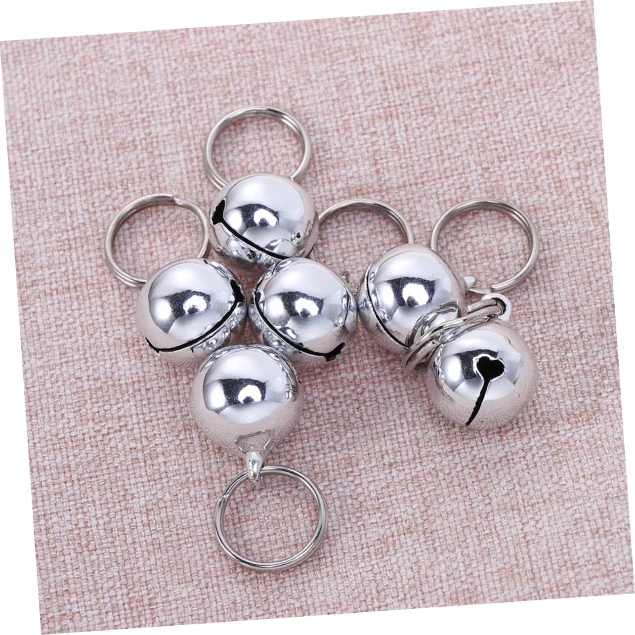 WOONEKY 20pcs Bells for Dog and Cat Collars Durable Metal Accessories with Quick Release Buckle for Everyday Use and Safety Tracking