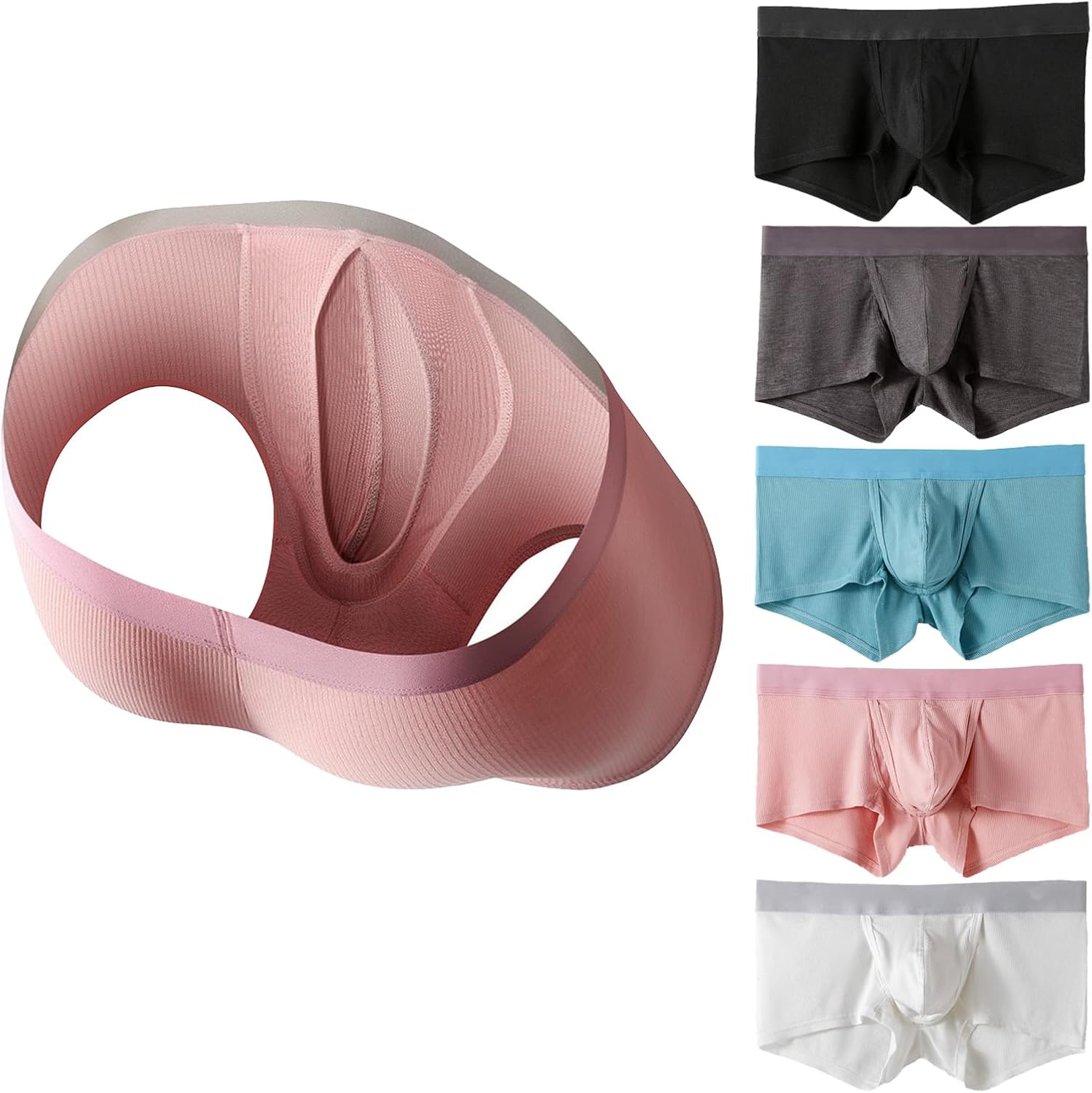 Men Sexy Underwear Open Front Boxers Shorts Penis Pouch Soft Panties Sports Underpants