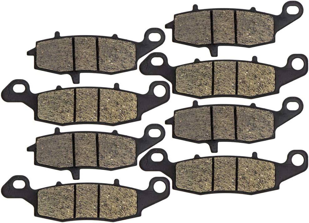 NICHE Brake Pad Set for Kawasaki Vulcan 800 900 Suzuki 43082-1264 59102-33880 Front/Rear Organic 4 Pack