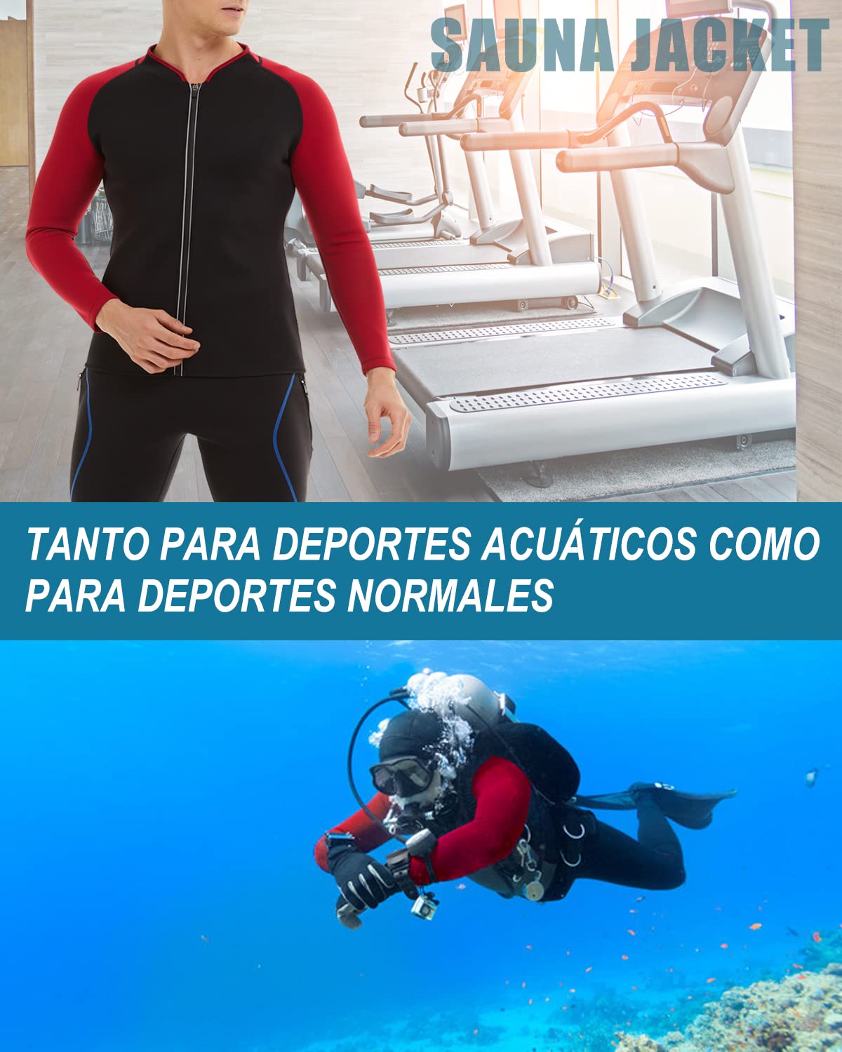 Neoprenanzug Jacke Neoprenhosen Herren 2mm Neoprenanzug Top Tauchhose Langarm Neopren halten warm Tauchanzug Hosen für Tauchen Surfen Schwimmen Schnorcheln Kajak Erwachsene