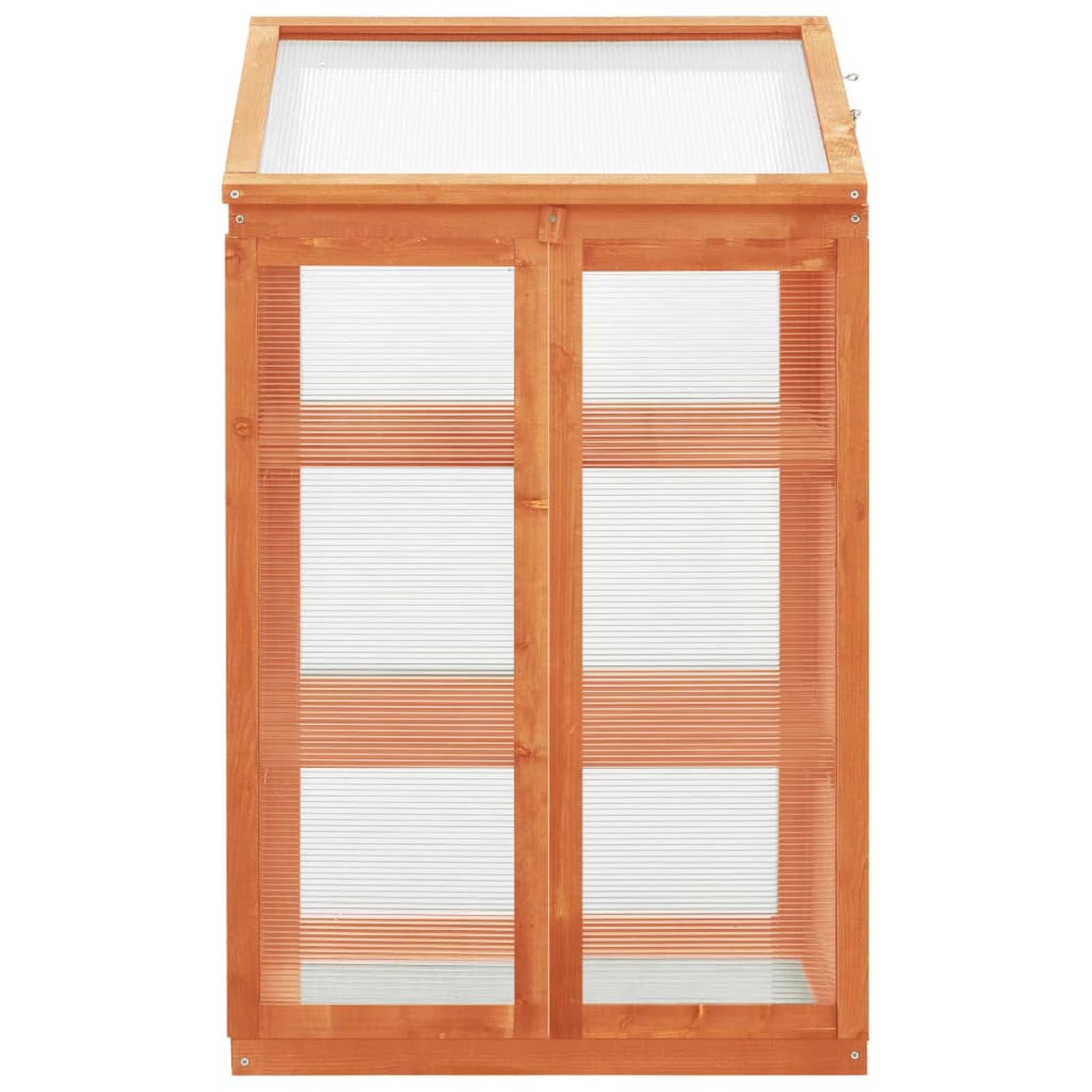 Szklarnia 60 x 45 x 100 cm z drewna jodłowego ze składaną pokrywą i dachem PC, odporna na warunki atmosferyczne, do roślin przyprawowych i kwiatów, na balkon lub taras