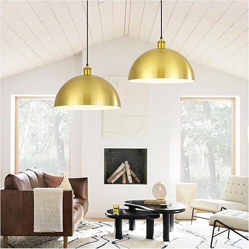 Miniatura 25 de Lámpara Colgante de Granja Negra Accesorios de Lámpara Colgante - Luces Colgantes de Isla de Cocina de 16 pulgadas Luces Colgantes Industriales de