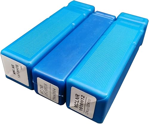 Miniatura 5 de Juego de 3 piezas de torno de metal de 58 pulgadas con soporte de herramientas de torneado de carburo indexable MTJNR1616H16 + MWLNR1616H08 +