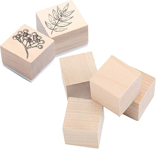Miniatura 10 de ZOENHOU Juego de 60 bloques de madera de 1.5 pulgadas, cubos de madera maciza natural de primera calidad, sin acabar, para pintar, decorar, hacer
