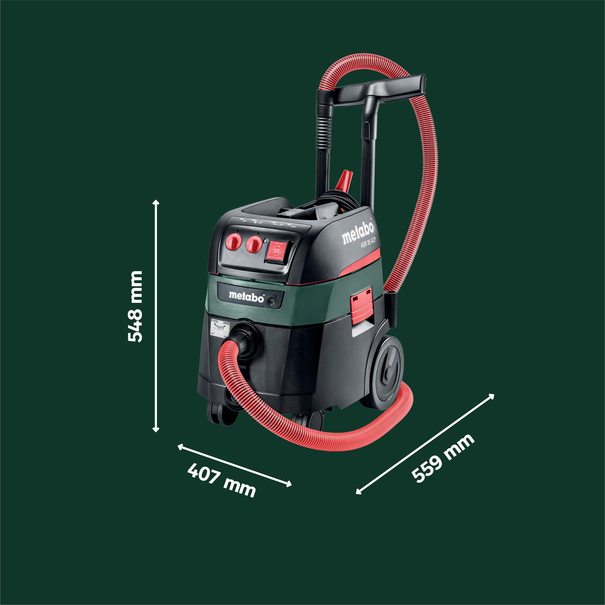 metabo Allessauger ASR 35 M ACP, Nass-Trockensauger für Staubklasse M