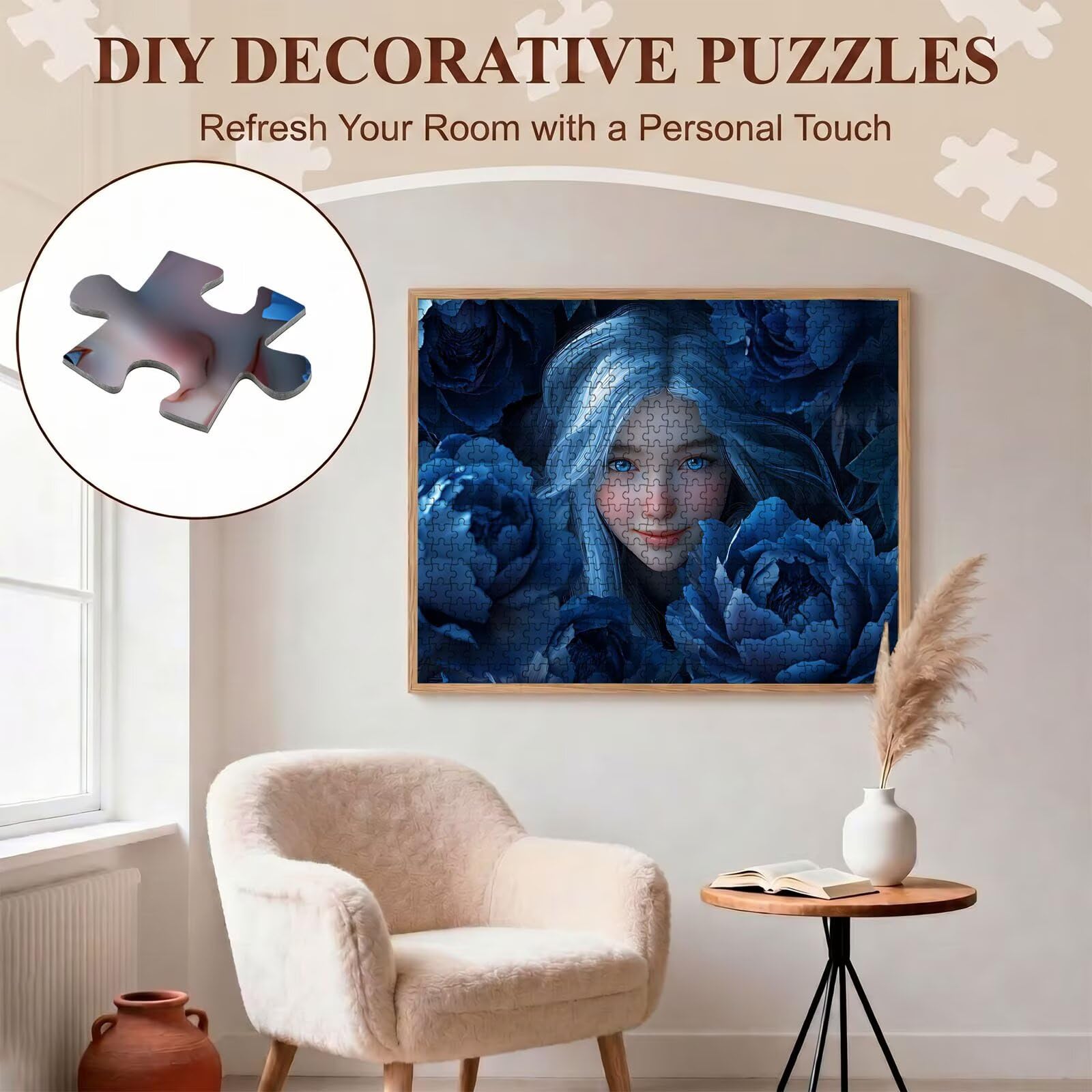 Cartone animato donna Puzzle 5000 Pezzi per Adulti, Puzzle in Legno - Collezione Classica con Poster Incluso - Sfida di Concentrazione e Passatempo Antistress, Gioco per Famiglia, 156 x 105 cm f0-540
