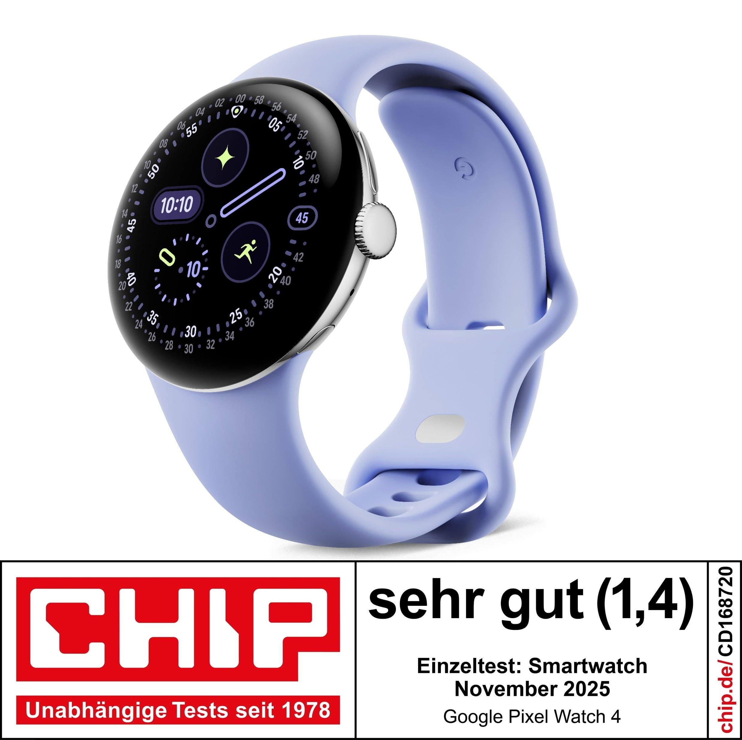 Google Pixel Watch 4 (41 mm) – Android-Smartwatch mit gewölbtem Display und Fitness-Tracking und Unterstützung von Gemini… – Ansicht 2