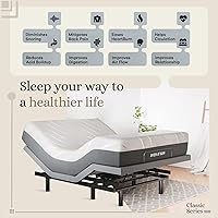 Vista 3 de Sven & Son Base de cama ajustable clásica, elevación de cabeza y pies, masaje, luces debajo de la cama, USB, memoria de gel, marco inteligente