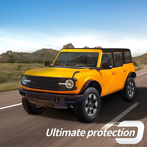 Miniatura 4 de OEDRO Parachoques delantero y trasero y guardabarros compatibles con Ford Bronco 24 puertas 2021-2023 juego de 4 guardabarros planos todoterreno y