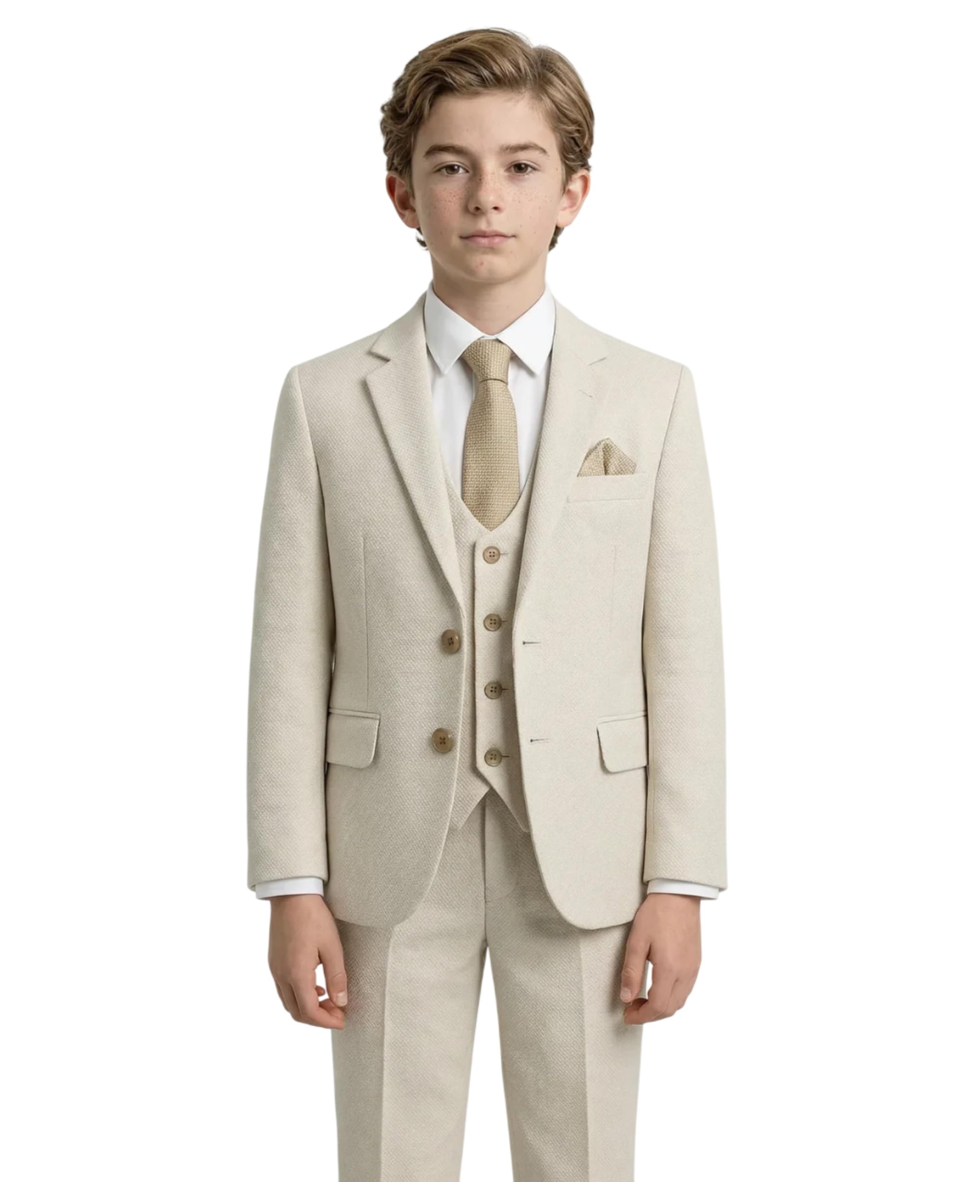 Completo da Uomo 7 Pezzi con Motivo a Fantasia – Abito da Cerimonia Slim Fit per Occasioni Speciali