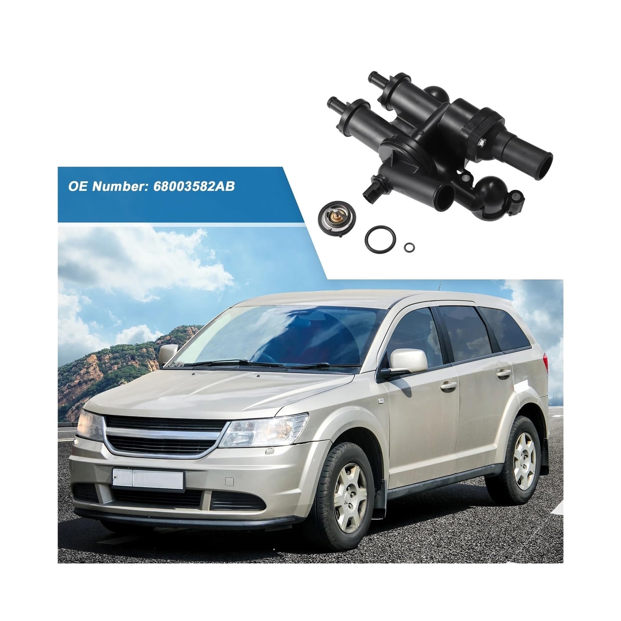 Dla Chryslera dla 200 2011 2012 2013 2014 68003582Ab Automatyczny Silnik Ciecz Termostat Termostat Zestaw Akcesoria samochodowe