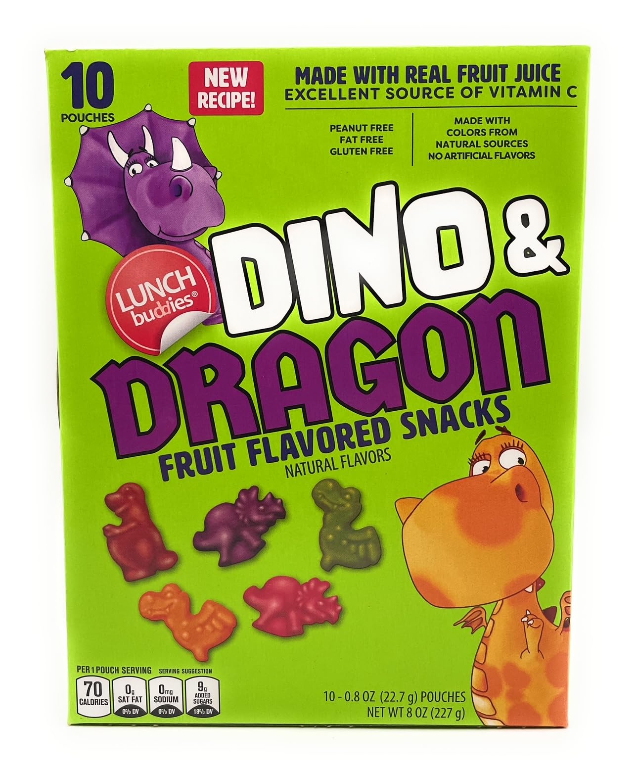 Amazon.com: Dino and Dragon Gluten Free Fruit Flavored Snacks, 10