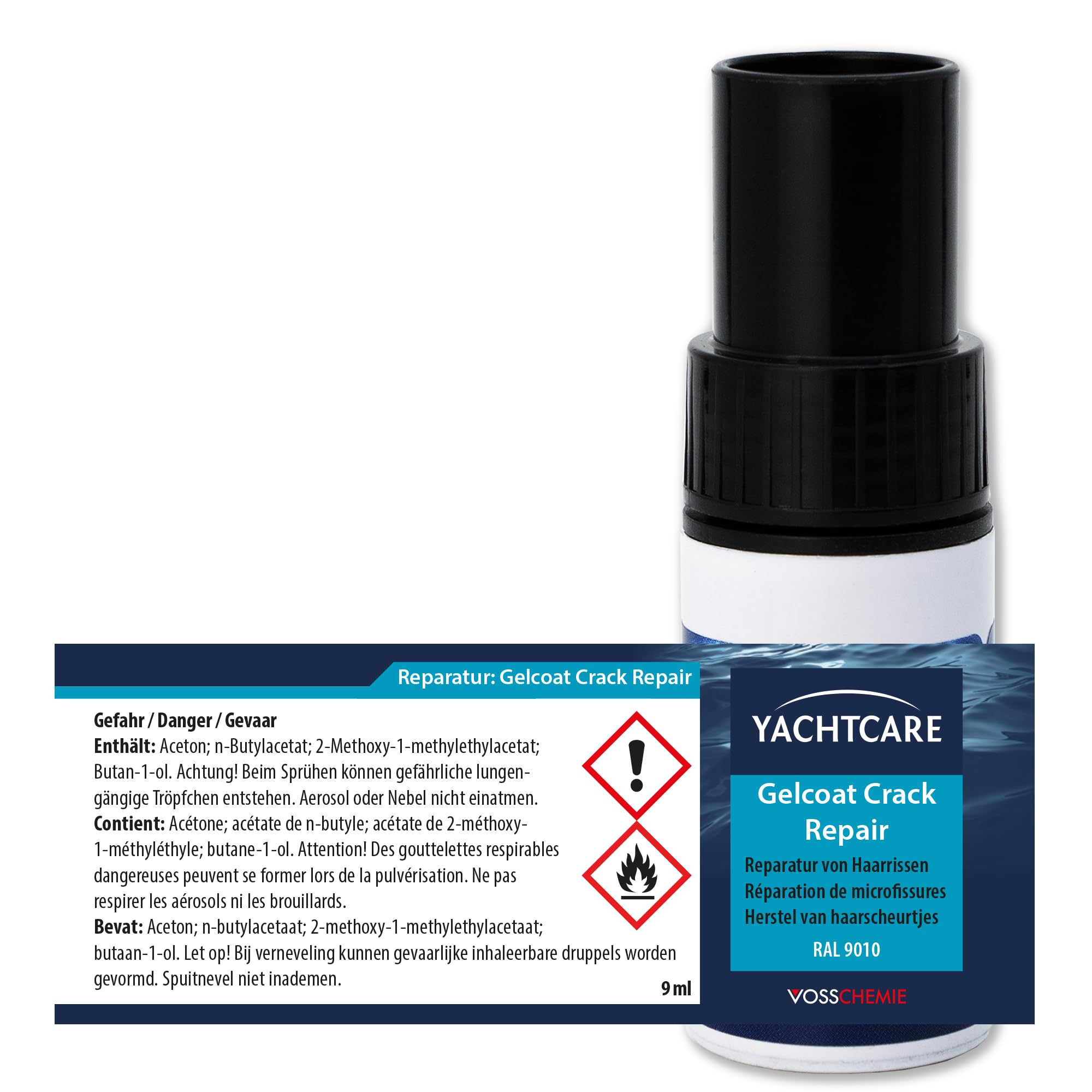 Yachtcare Gelcaot Crack Repair Ral 9010 Gelcoat reparador, Adultos Unisex, 9ml