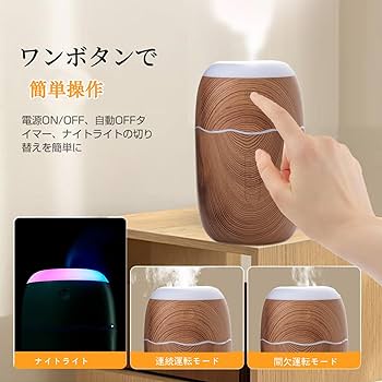 空焚き防止機能付きの木目調卓上加湿器 超音波式 Amazon.co.jp: 加湿器 小型 卓上 【2024発売新モデル加湿器