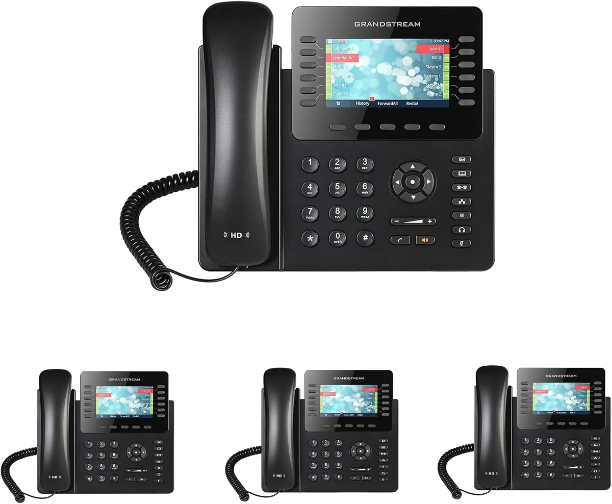 Sistema telefónico empresarial 'Mission Machines' G300C: incluye teléfonos Grandstream GXP2170 + servidor en la nube 'Mission Machines' + 3 meses gratis de servicio telefónico en la nube 'Mission Machines' (paquete de 4 teléfonos)