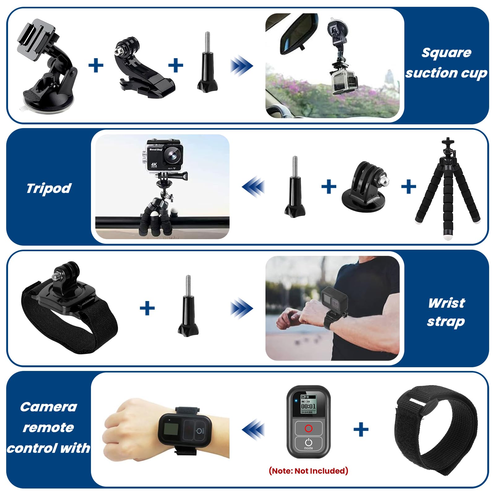 51 w 1 Kompletny Zestaw Akcesoriów, wodoszczelna obudowa do Kamery Sportowej, kompatybilny z DJI Osmo Action 5 Pro/4/3, zawiera: etui, akcesoria statywy, ochronę ekranu i więcej