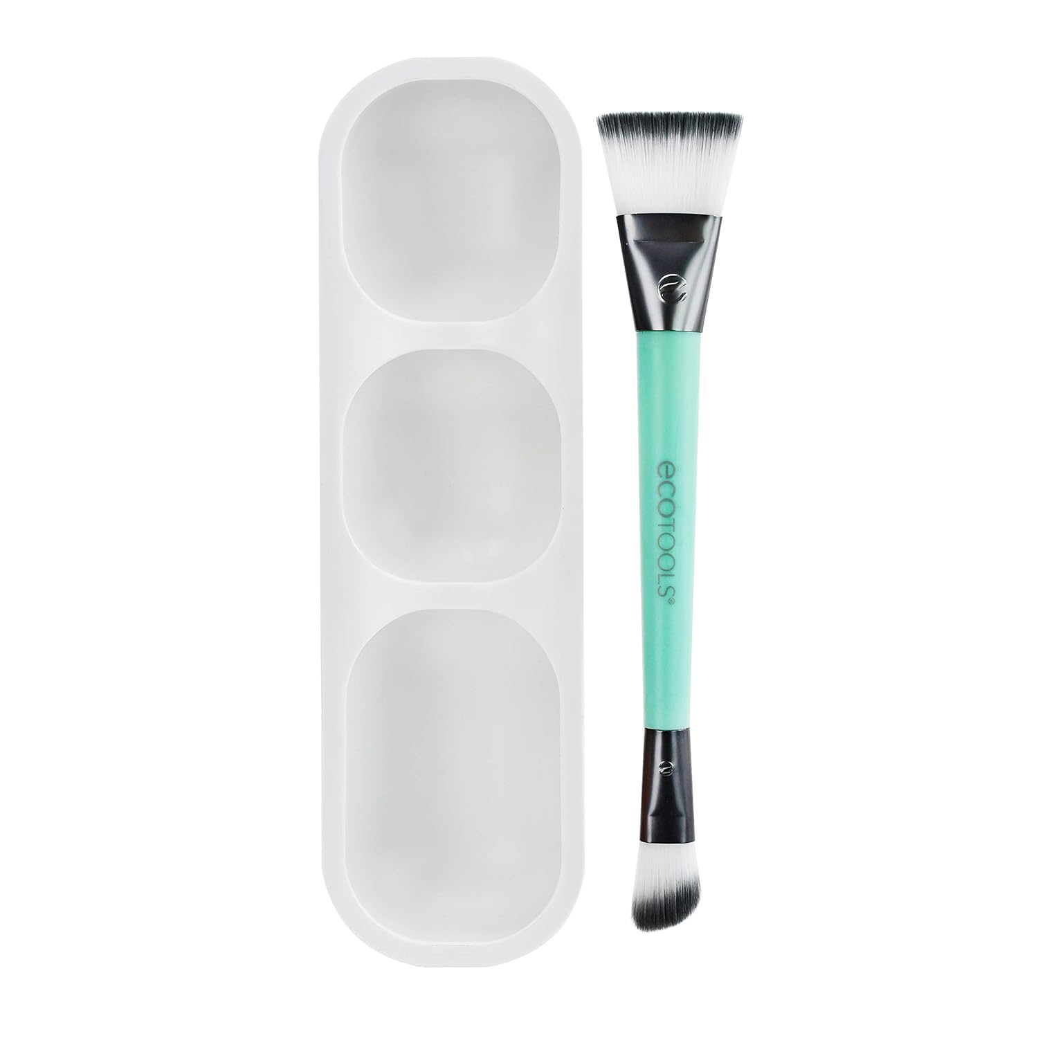 EcoTools Maskmates Multi-Masking Kit, For Facial Mask Application, With Dual Mixing Tray and Container, Set of 2 Brush Heads : Beauty & Personal Care