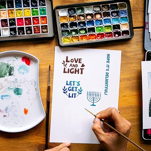 Miniatura 2 de GLOBLELAND Hanukkah - Sellos transparentes transparentes con texto de Hanukkah, láminas de sello de silicona transparente para álbumes de recortes y