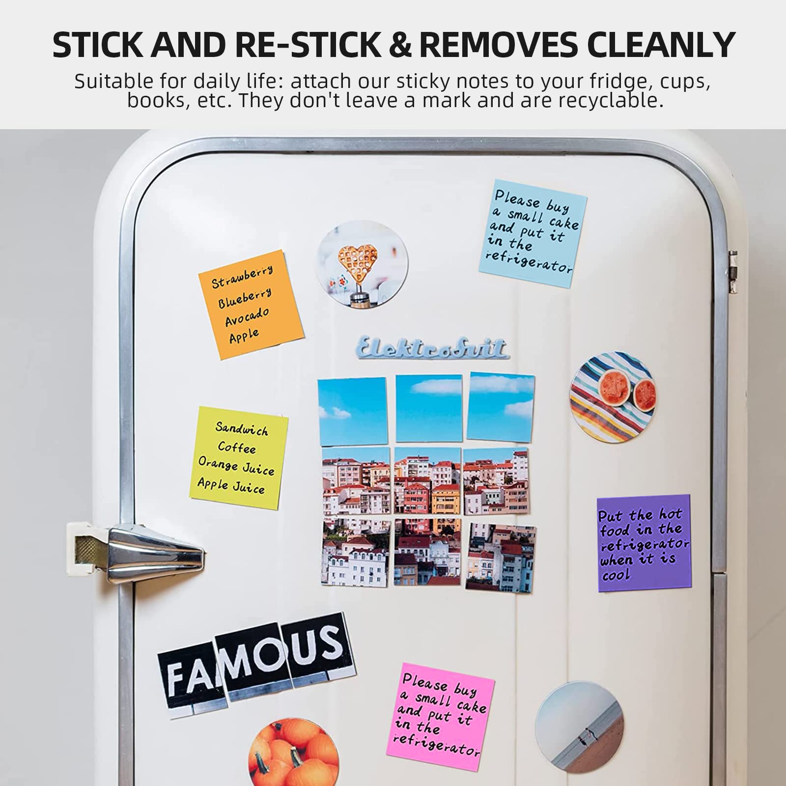 8er-Pack Haftnotizen 'Deal With This' - Lustige Notizzettel Mit Handgeschriebener Schrift Für Büro Und Homeoffice