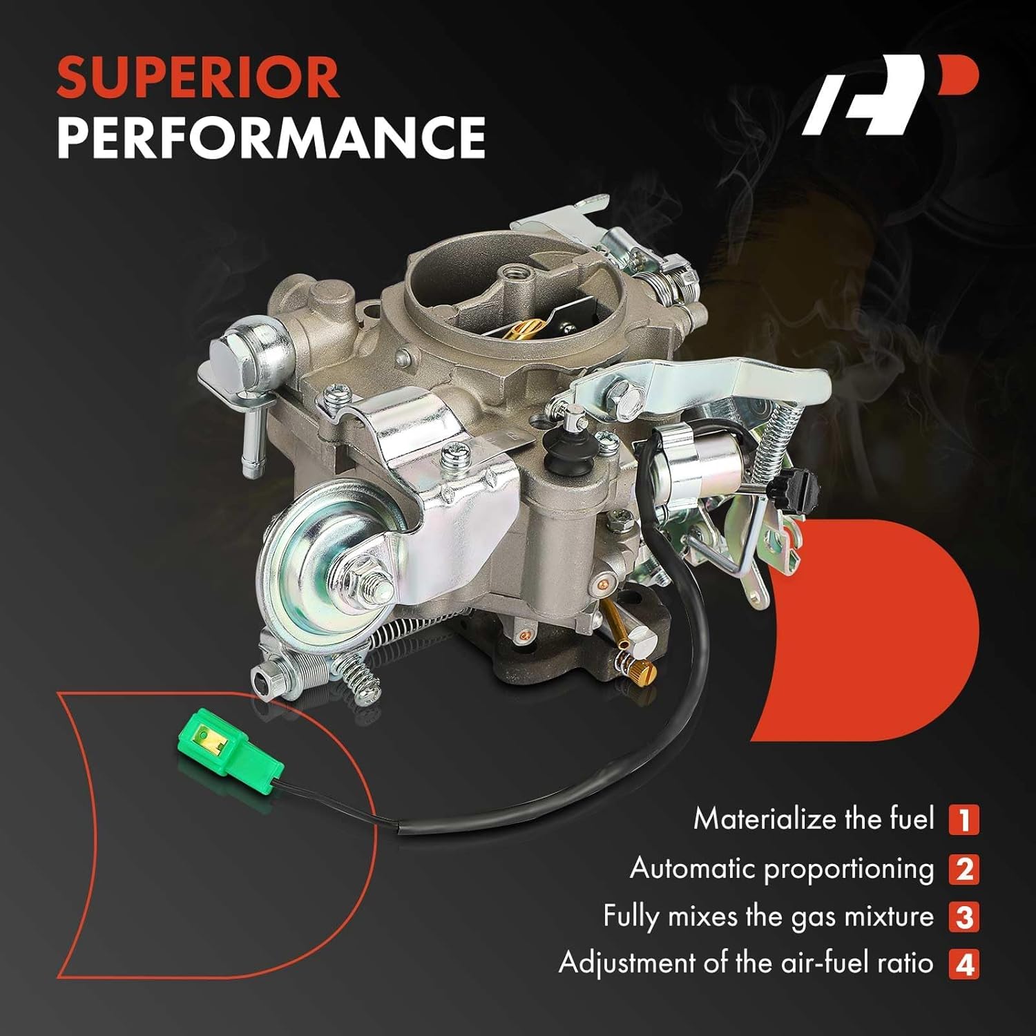 A-Premium 2 Barrel Carburetor Compatible with Mitsubishi Space Gear 1996, Eclipse 1984-1994, Freeca 1999, Talon 1990-1992, Galant 1987, L300 1996, Galant 1992, Replace# MD196458, Mechanical Choke