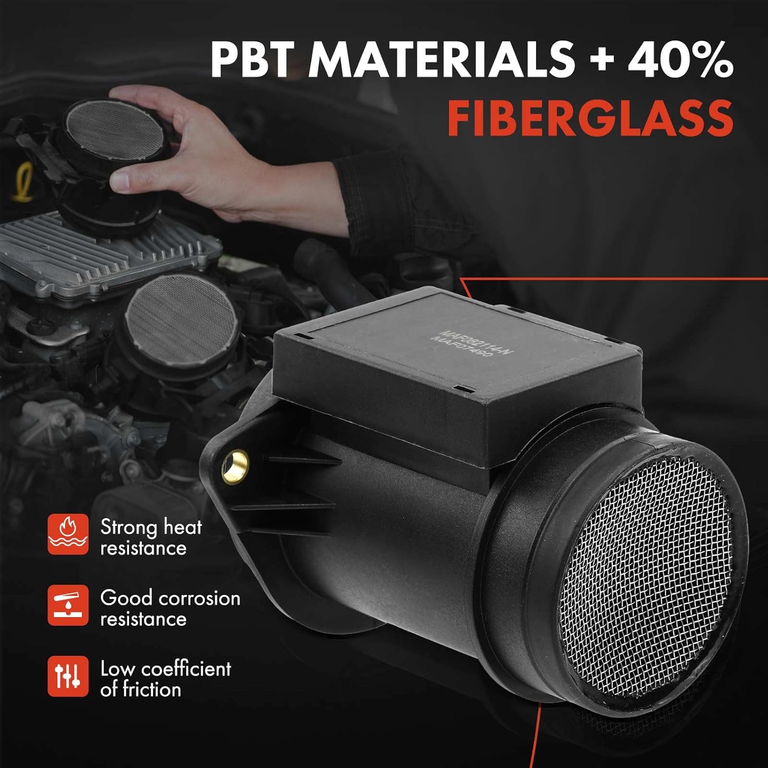 A-Premium Mass Air Flow Sensor Compatible with Volkswagen Jetta 1997-1999 Passat 1996-1997 Golf 1997-1998 L4 1.9L SOHC Turbocharged Diesel