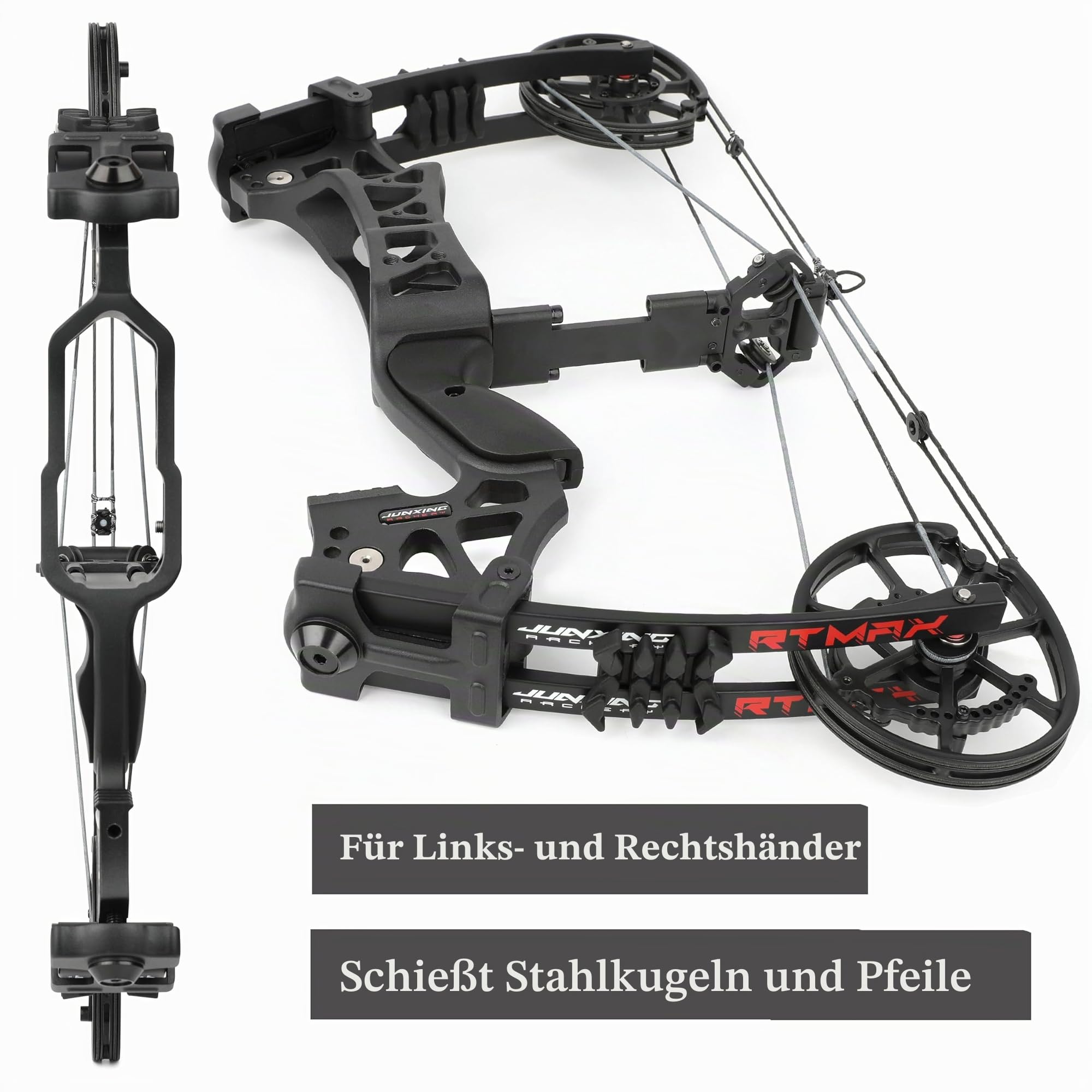 Bogenschießen Compound Bogen Set 40-70lbs Einstellbare Stahlkugel und Pfeil Doppelzweckbogen Jagdbögen zum Schießen Bogenfischen Zielschießen